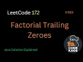 LeetCode 172 Factorial Trailing Zeroes Count Trailing Zeros in n Java Solution Explained