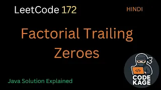 LeetCode 172 Factorial Trailing Zeroes Count Trailing Zeros in n Java Solution Explained