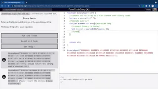 Binary Agents FreeCodeCamp challenge