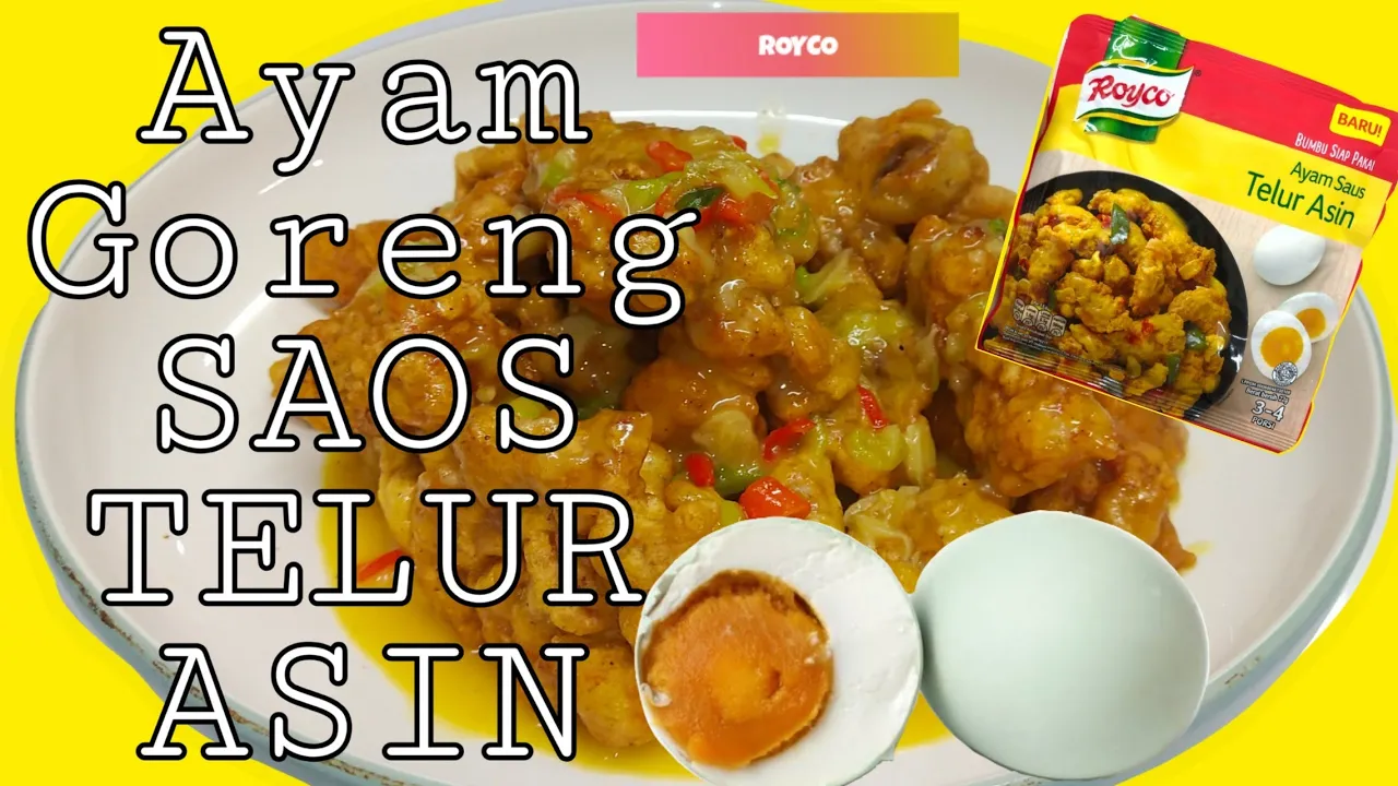 AYAM SAUS TELUR ASIN KEKINIAN || mantap terasa. 