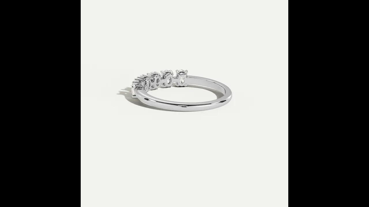 Floating Oval Cut Lab-Grown Diamond Five-Stone Anniversary Ring
