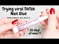 Trying the Viral TikTok Nail Glue for Press On Nails - Beauty Secrets Nail Glue with Glamnetic Nails