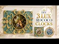 Simple Materials Became 3 Luxury Rococo Wall Clocks