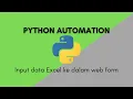 Automatically input excel data into web forms with Python