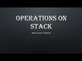 Operations on Stack Data structures Malayalam Tutorials