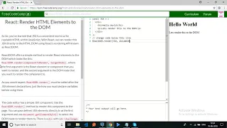 freecodecamp-React Render HTML Elements to the DOM-solution