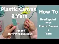 BEGINNER How To Needlepoint W Plastic Canvas Yarn bookmark