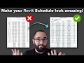 Revit Schedule Formatting Tips