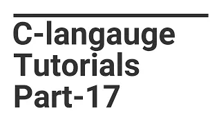 C-Tutorials Part-17 The Structure in C