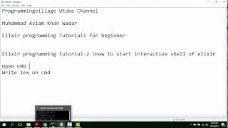 How to start interactive shell of Elixir - Elixir Programming Tutorial for absolute beginner 2-