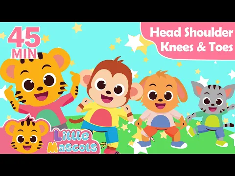 Download MP3 Head Shoulder Knees & Toes + The More We Get Together + Little Mascots Nursery Rhymes & Kids Songs