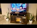 We Installed a Fireplace TV Stand in Our New Home Cozy Living Room Upgrade ft Costway