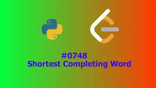 No Sound Leetcode 748 Shortest Completing Word