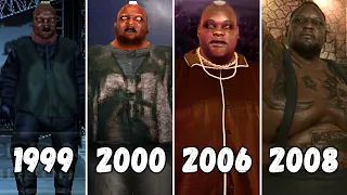 entrance evolution of viscera big daddy v 1999 2008 wwe x wwf games