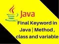 8 13 Final Keyword in Java