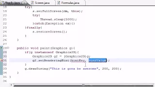 Java Game Development 6 Making Text Smooth