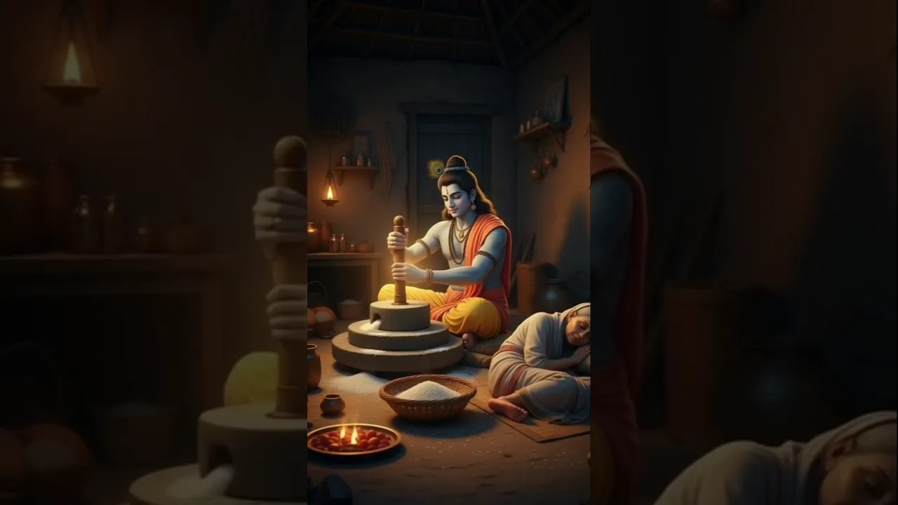 When Lord Vitthal came disguised as a maid to grind the mill 😱🙏#facts#shorts#ai poster