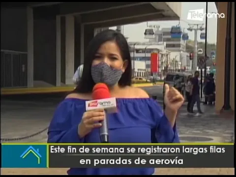 Este fin de semana se registraron largas filas en paradas de aerovía