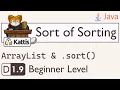CP-1 010 Java Tutorial - Sorting an ArrayList