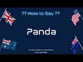 Download Lagu How to Pronounce 🐼 Panda? (CORRECTLY) | How to Say \