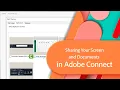 Sharing Your Screen and Documents in Adobe Connect