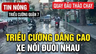 QUAY ĐẦU THÁO CHẠY CHỖ NÀO CŨNG NGẬP - NƯỚC CỐNG TRÀO LÊN NHANH QUÁ SÀI GÒN NGÀY 26/10 TRIỀU CƯỜNG