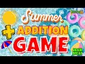 SUMMER ADDITION GAME BRAIN BREAK EXERCISE FOR KIDS MOVEMENT ACTIVITY MATH ADDING GAME