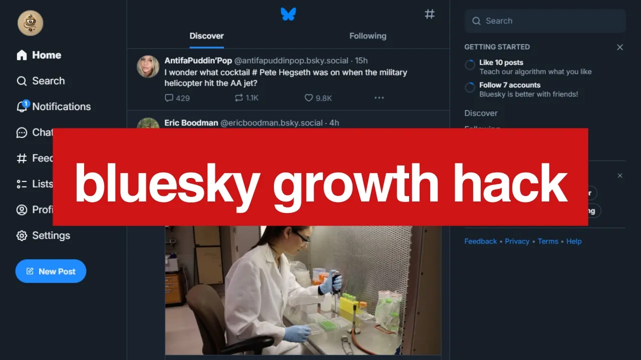 Mais Seguidores no Bluesky com IA