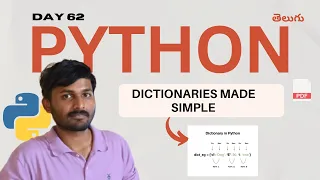 Day 62 Python Dictionaries Explained Key-Value Pairs Operations Views python tutorial