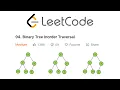 LeetCode Binary Tree Inorder Traversal Solution Explained - Java