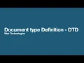 Document Type Definition DTD