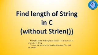 Find string length using pointers without library function - C program