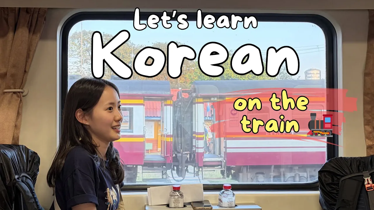 [PDF/QUIZ] Learn Korean Words on Train 🇹🇭🚂 | Comprehensible input vlog for intermediate