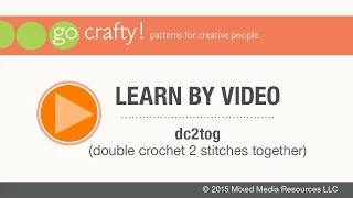 How to dc2tog double crochet 2 stitches together Go-Crafty