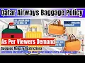 Qatar Airways Baggage Policy Everything you need to know about Qatar Airways carry-on luggage rules