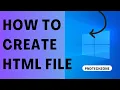 How to create html file