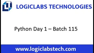 Python Day 1 Batch 115