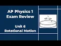 AP Physics 1 Exam Review 2025 Unit 6 Rotational Kinematics and Dynamics