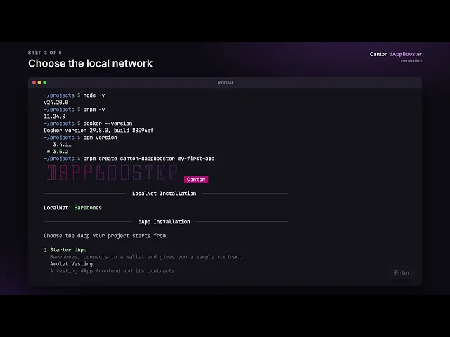 Watch: Installing Canton dAppBooster