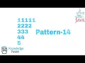 Pattern-14 using JAVA Programming ICSE