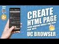 Create HTML page form Android mobile and view page with UC browser