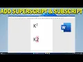 How To Insert Superscripts and Subscripts in Microsoft Word - Quick Fix