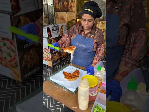 Mumbai Dhara Didi Selling Chicago Deep Dish Pizza | #youtubeshorts #shortvideo #shorts