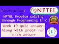 Nptel Problem solving through programming in C week 10 Quiz assignment with proof of each answer