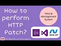 Perform HTTP PATCH method using NET 9 Web API Vehicle Management System