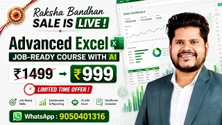 Master Advanced Excel from Zero to Professional — Now at Just ₹999!