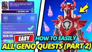 How to EASILY Complete ALL Geno Story Quests (Part 2) to ENABLE NEW LOBBY HACK CODES (Fortnite)