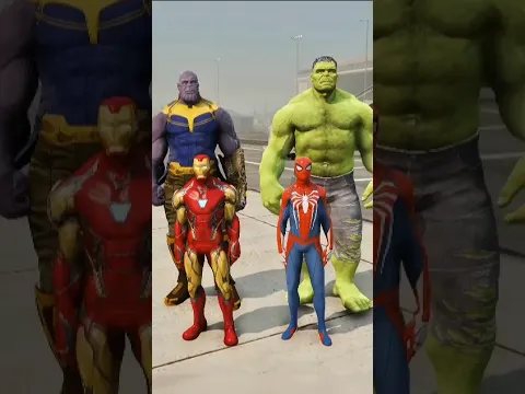 Marvel Superheroes Catch Falling Cars, Who is The Strongest | #Shorts | #gta5