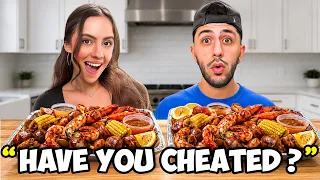 Answering Juicy Questions with Girlfriend! **100,000 Calorie seafood boil mukbang**