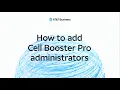 How to add new admins to the Cell Booster Pro portal